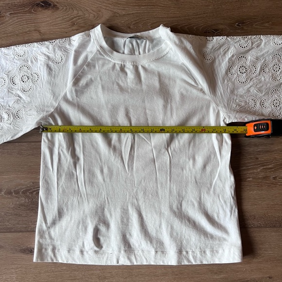 Sandro Paris white shirt with broderie anglaise wide sleeves - Picture 8 of 8